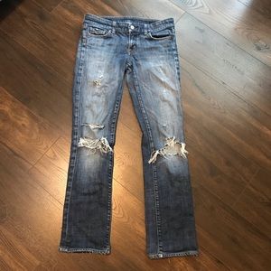 Citizens of Humanity straight leg distressed jeans